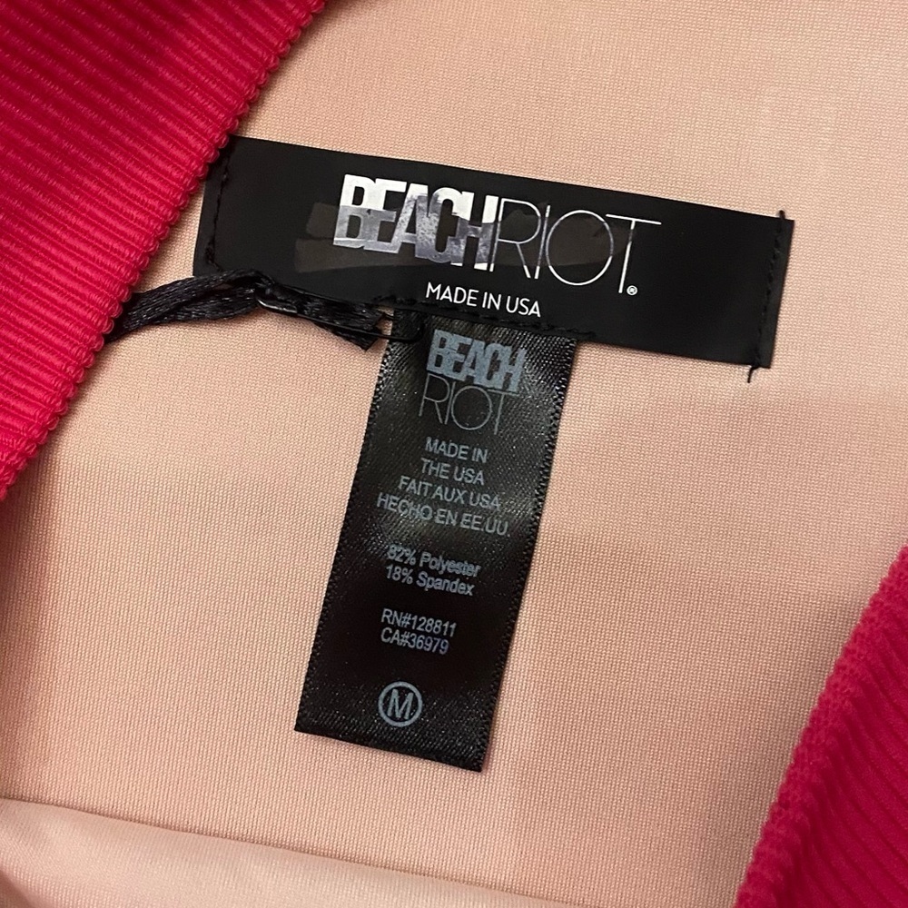 New! Beach Riot Riza Alexis Bottom Rouge Color Block 3893 - Picture 4 of 10